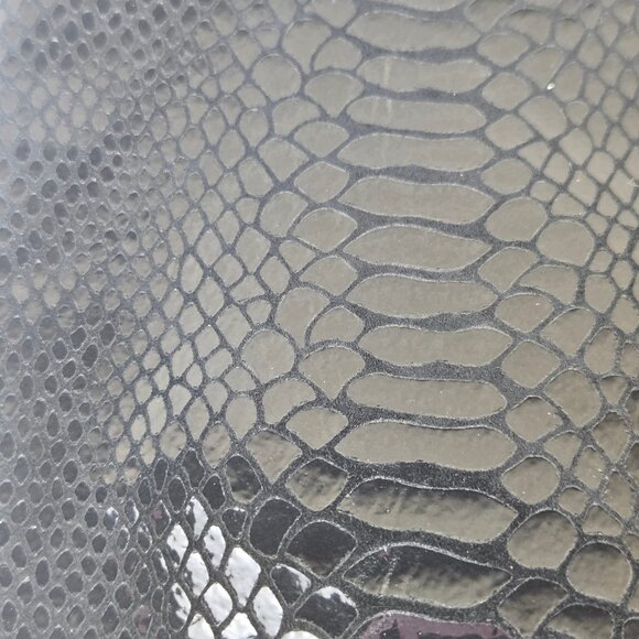 Michael Kors Black Patent Python Embossed Laptop Computer Case Double Zip Strap - Picture 3 of 14